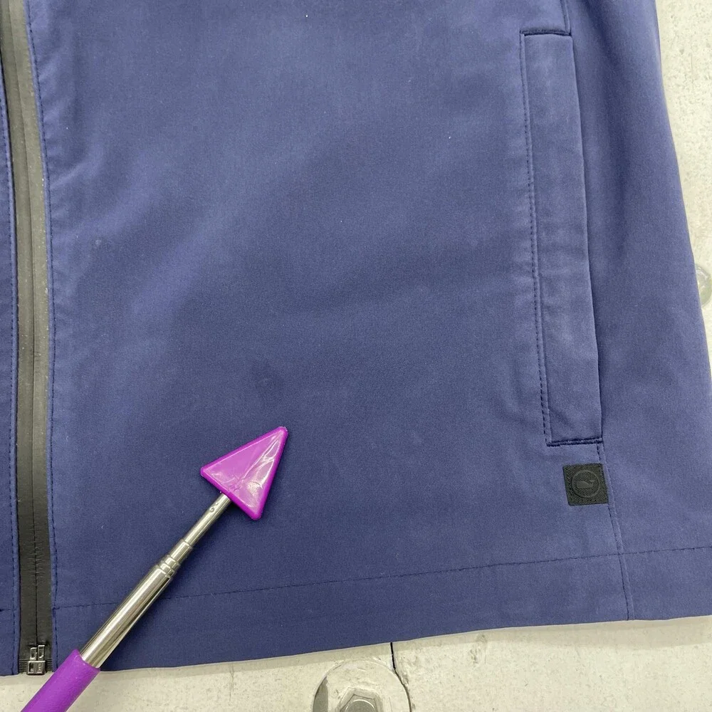 Vineyard Vines Vest Mens Medium Blue OTG Soft Shell Zip Front Golf - Picture 3 of 7